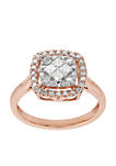 1/2 ct. t.w. Diamonds Halo Ring in 10k Rose Gold 