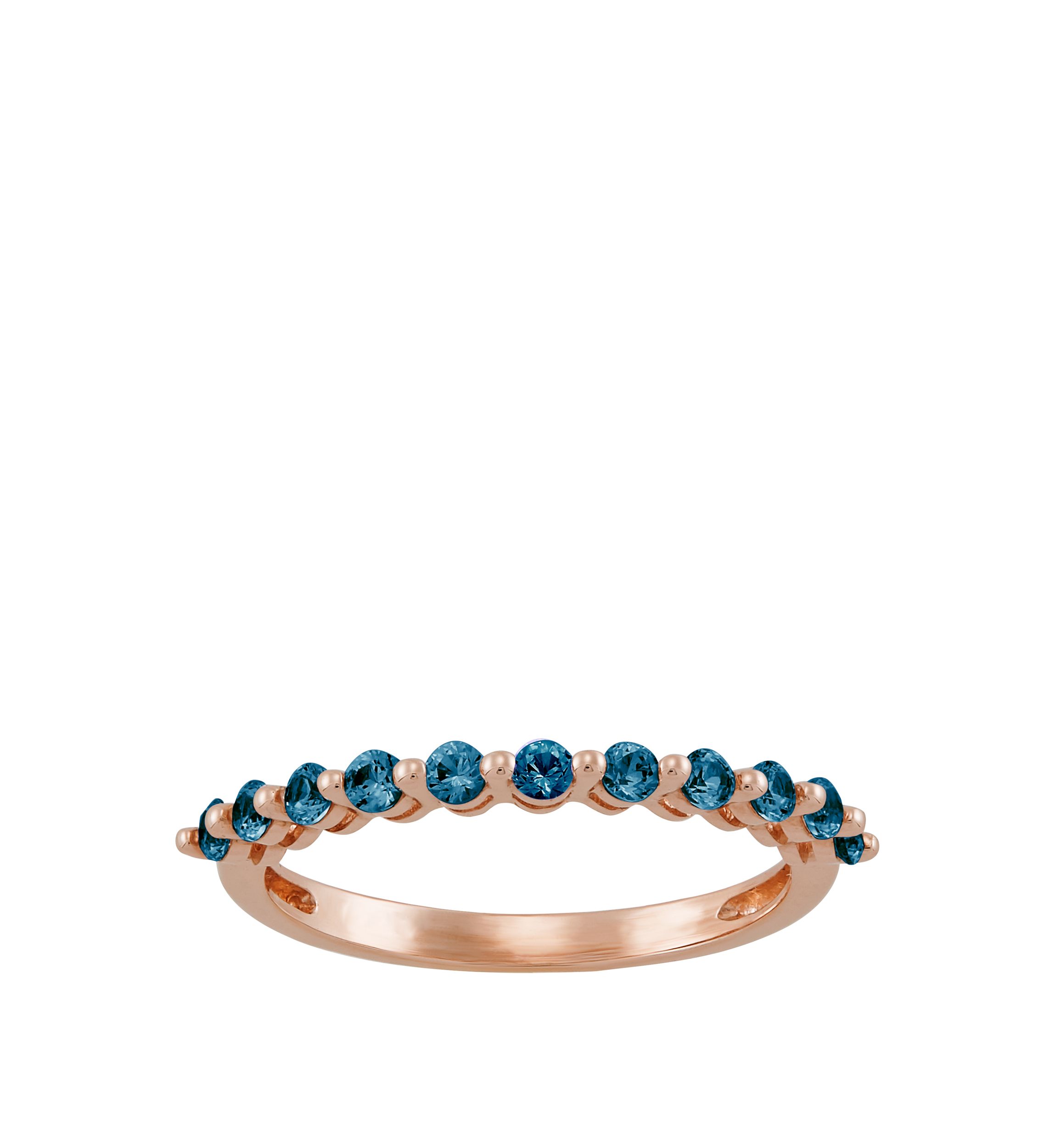 Blue Topaz Ring in 10K Rose Gold