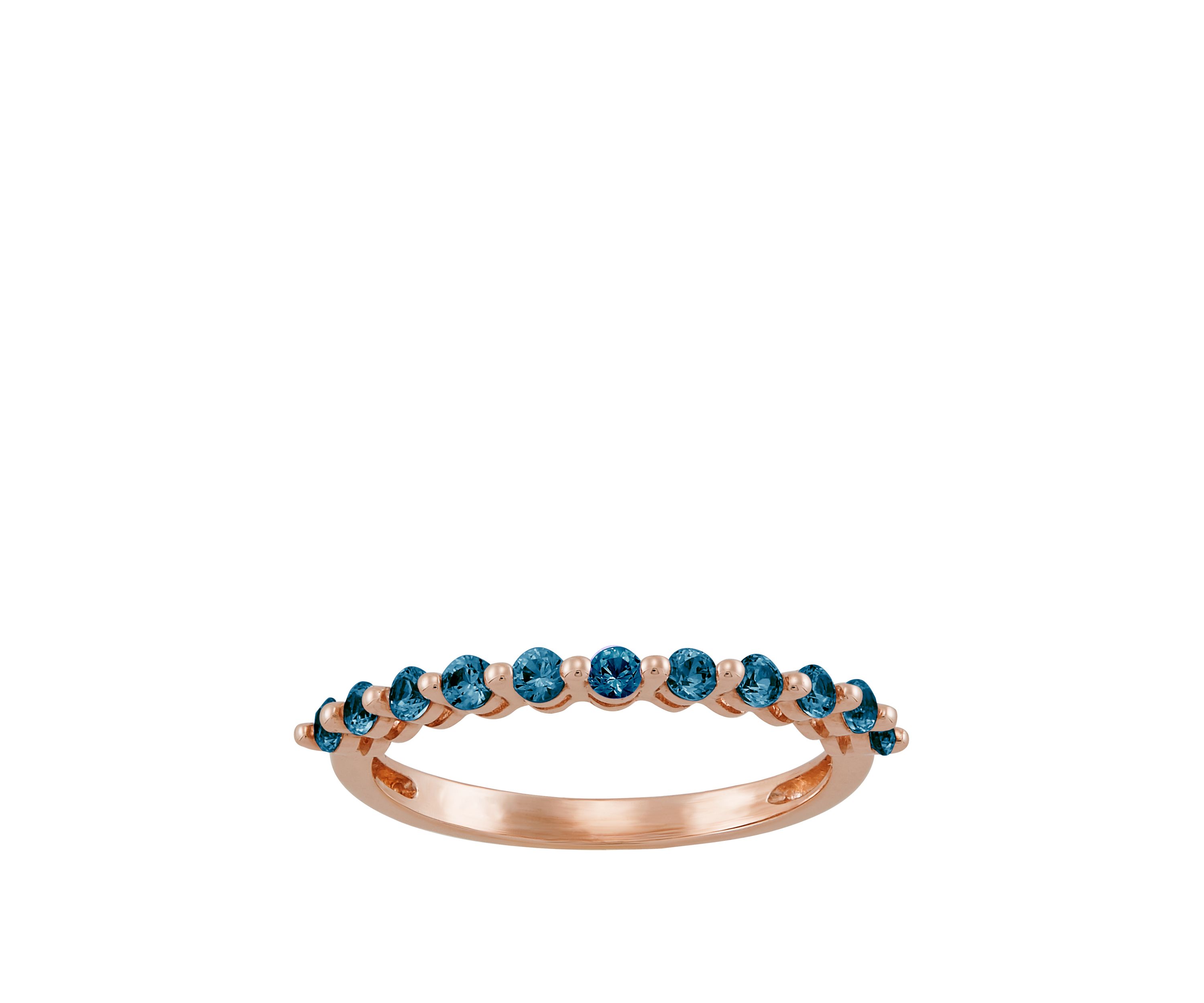 Blue Topaz Ring in 10K Rose Gold