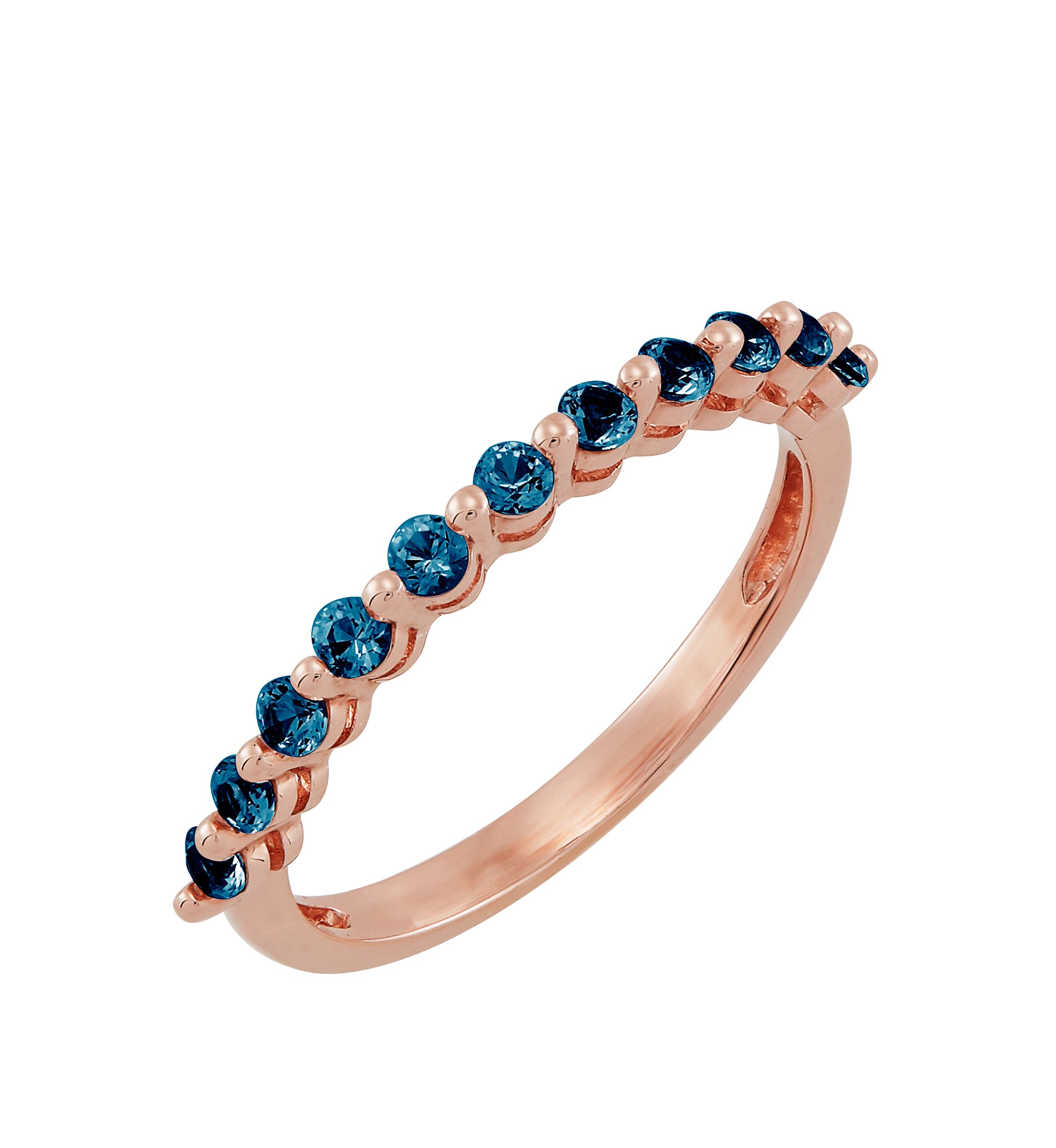 Blue Topaz Ring in 10K Rose Gold