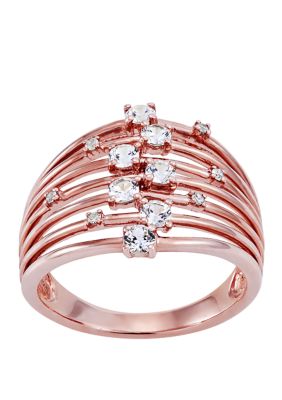 Belk & Co 5/8 Ct. T.w. Lab Created White Sapphire Ring In 10K Rose Gold