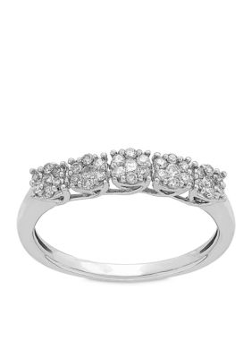 Belk & Co My Forever 1/4 ct. t.w. Diamond Composite Wedding Band in 10K White Gold, 7 -  0098087888154