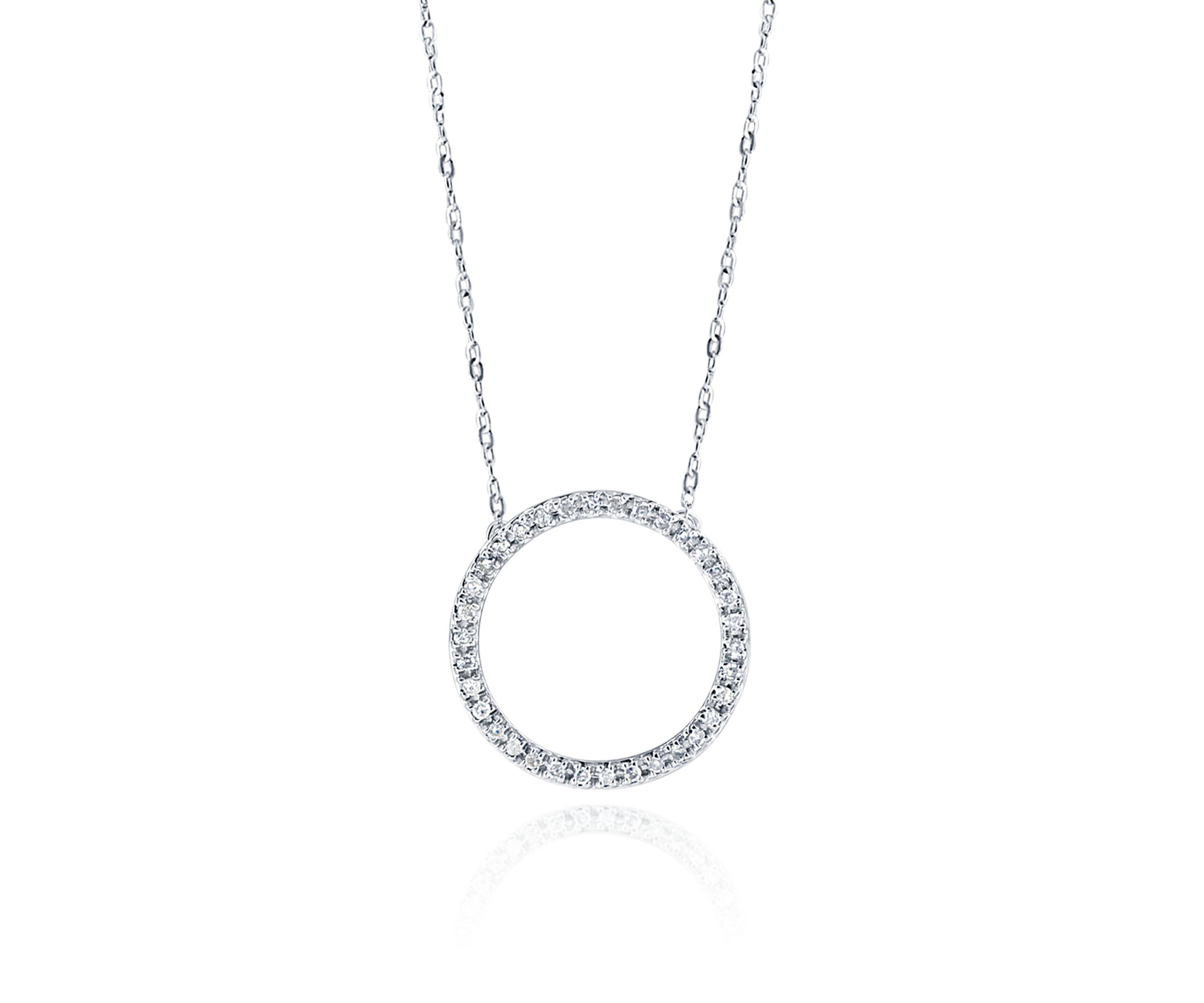 1/10 ct. t.w. Diamond Pendant Necklace in 10K White Gold
