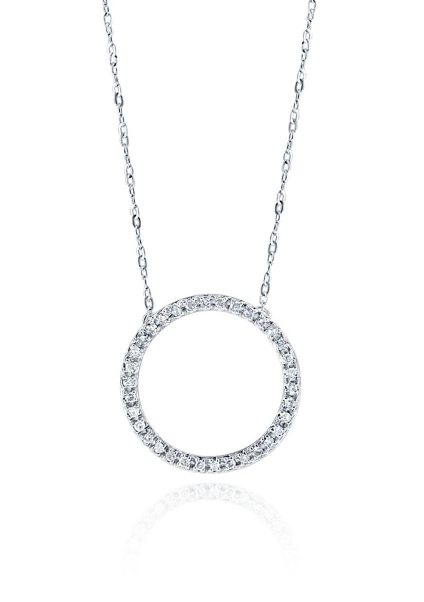 1/10 ct. t.w. Diamond Pendant Necklace in 10K White Gold