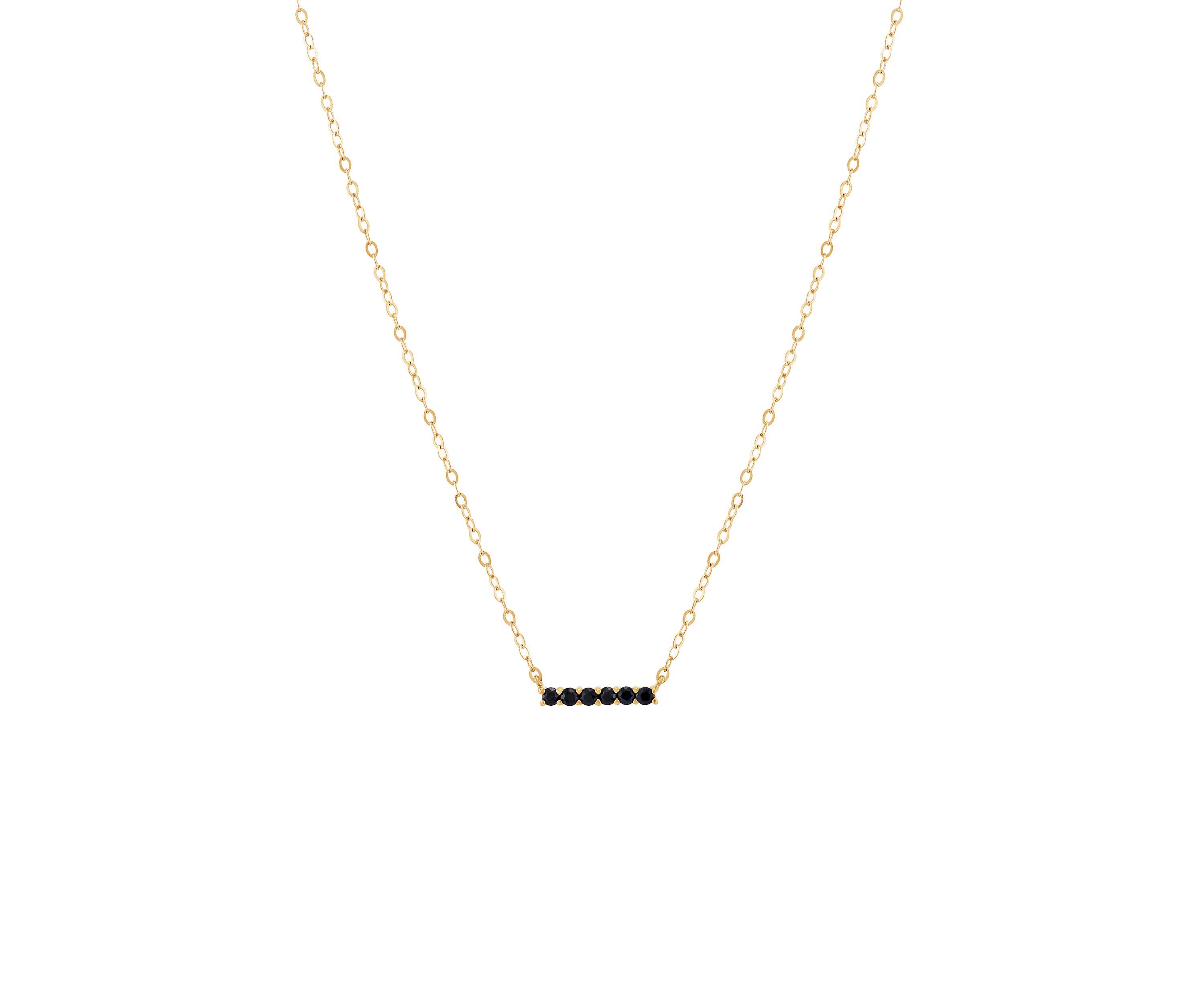 10 Karat Gold Onyx Necklace