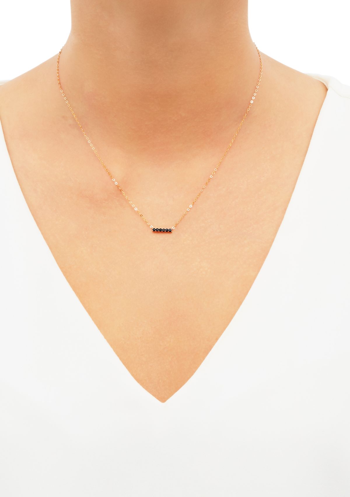 10 Karat Gold Onyx Necklace