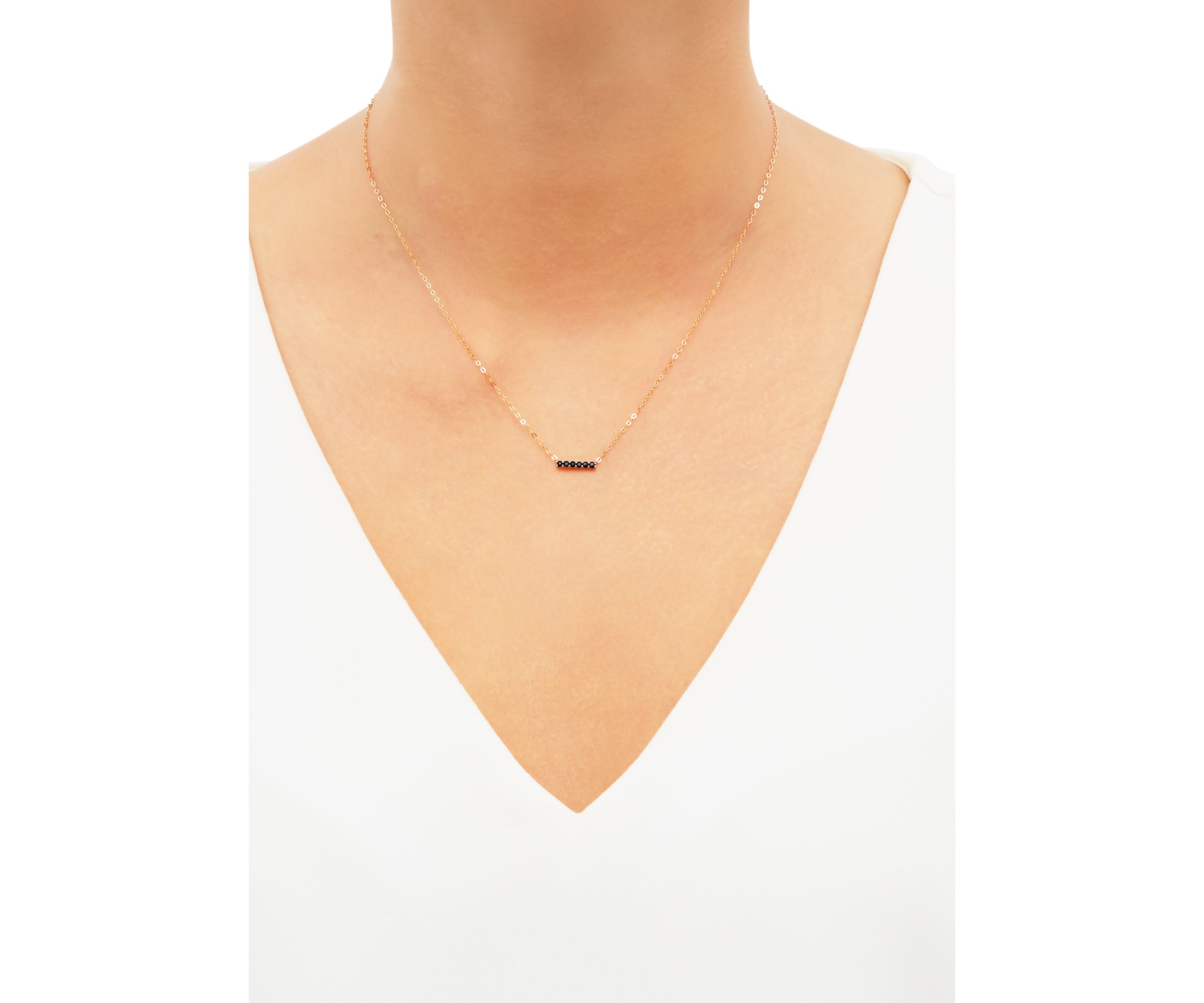 10 Karat Gold Onyx Necklace