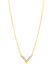  1/6 ct. t.w. Lab Created White Sapphire Necklace in 10K Yellow Gold