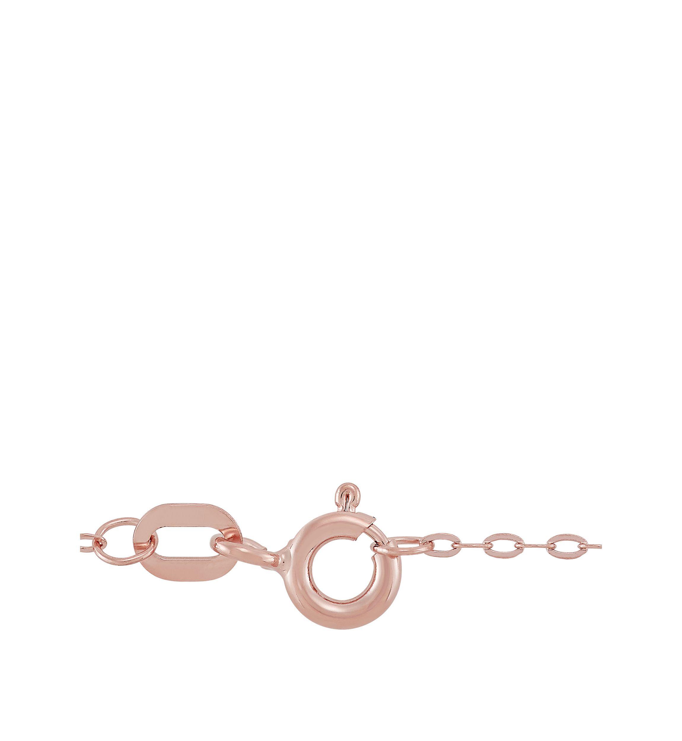 White Sapphire Love Pendant Necklace in 10K Rose Gold