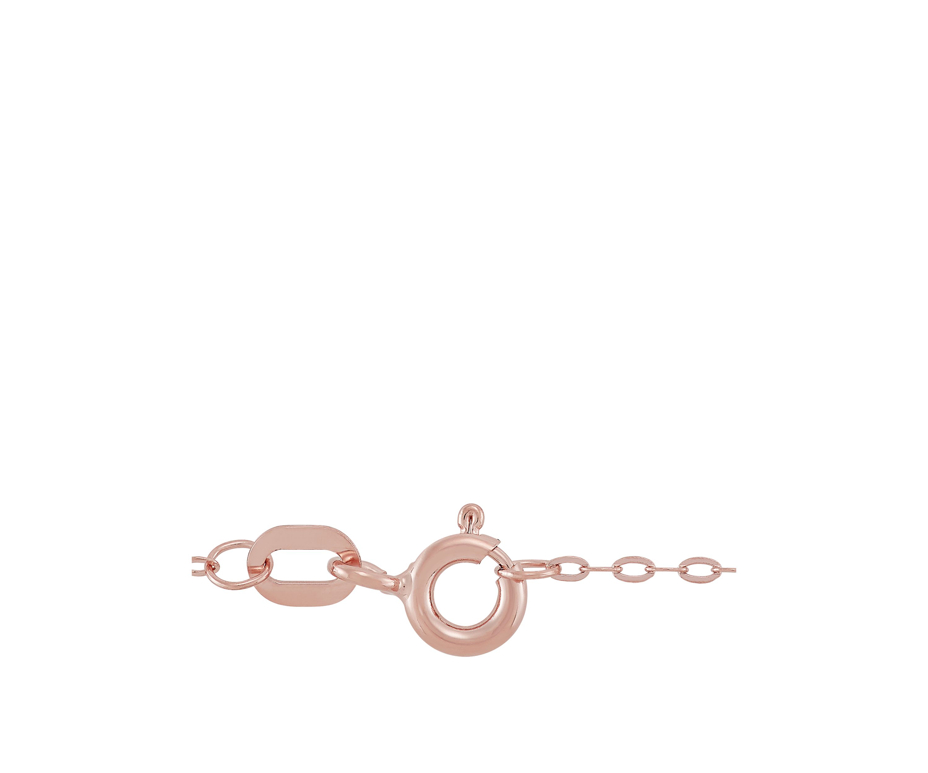 White Sapphire Love Pendant Necklace in 10K Rose Gold