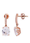 5.04 ct. t.w. Lab Created White Sapphire Earrings in 10k Rose Gold
