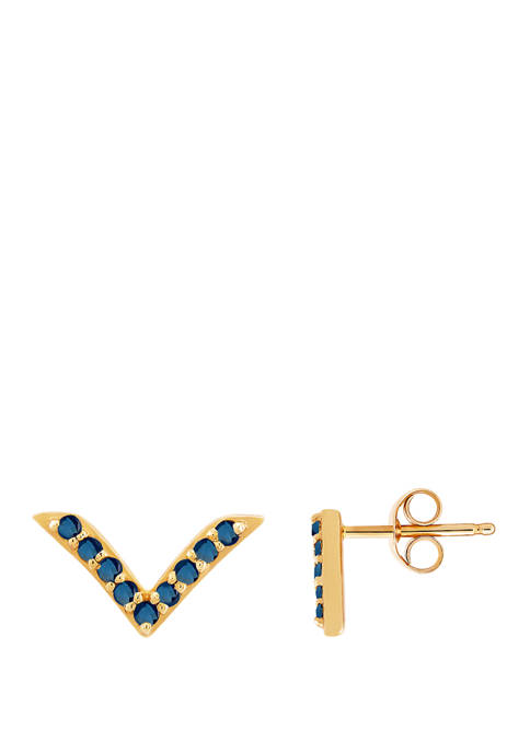  1/3 ct. t.w. London Blue Topaz Earrings in 10K Yellow Gold