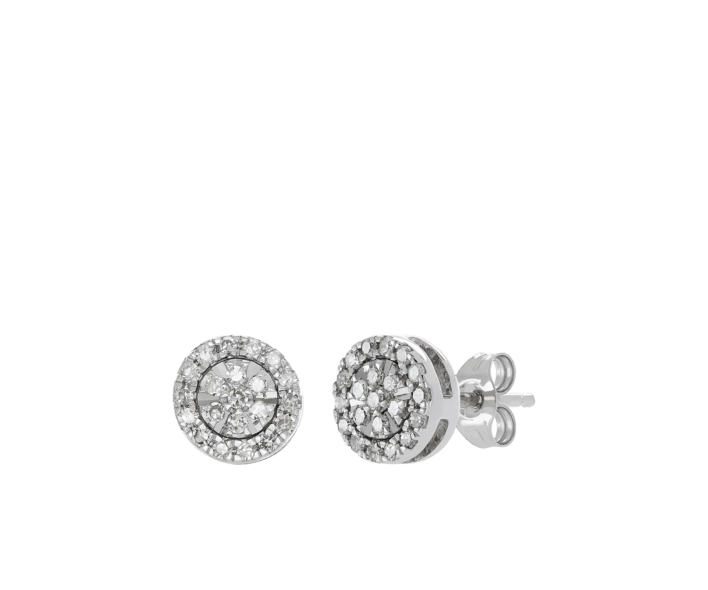 1/5 Diamond Stud Earrings in 10k White Gold 