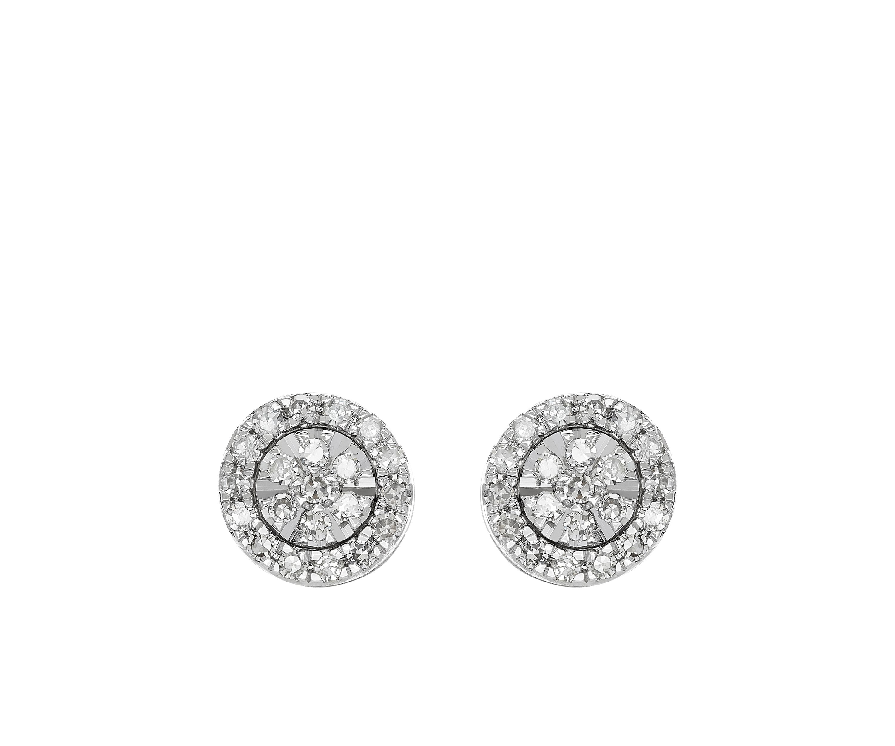 1/5 Diamond Stud Earrings in 10k White Gold 