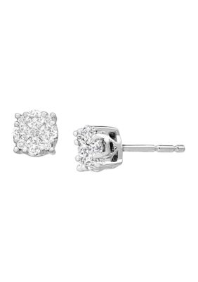 Belk & Co 1/4 Ct. T.w. Diamond Earrings In 10K White Gold