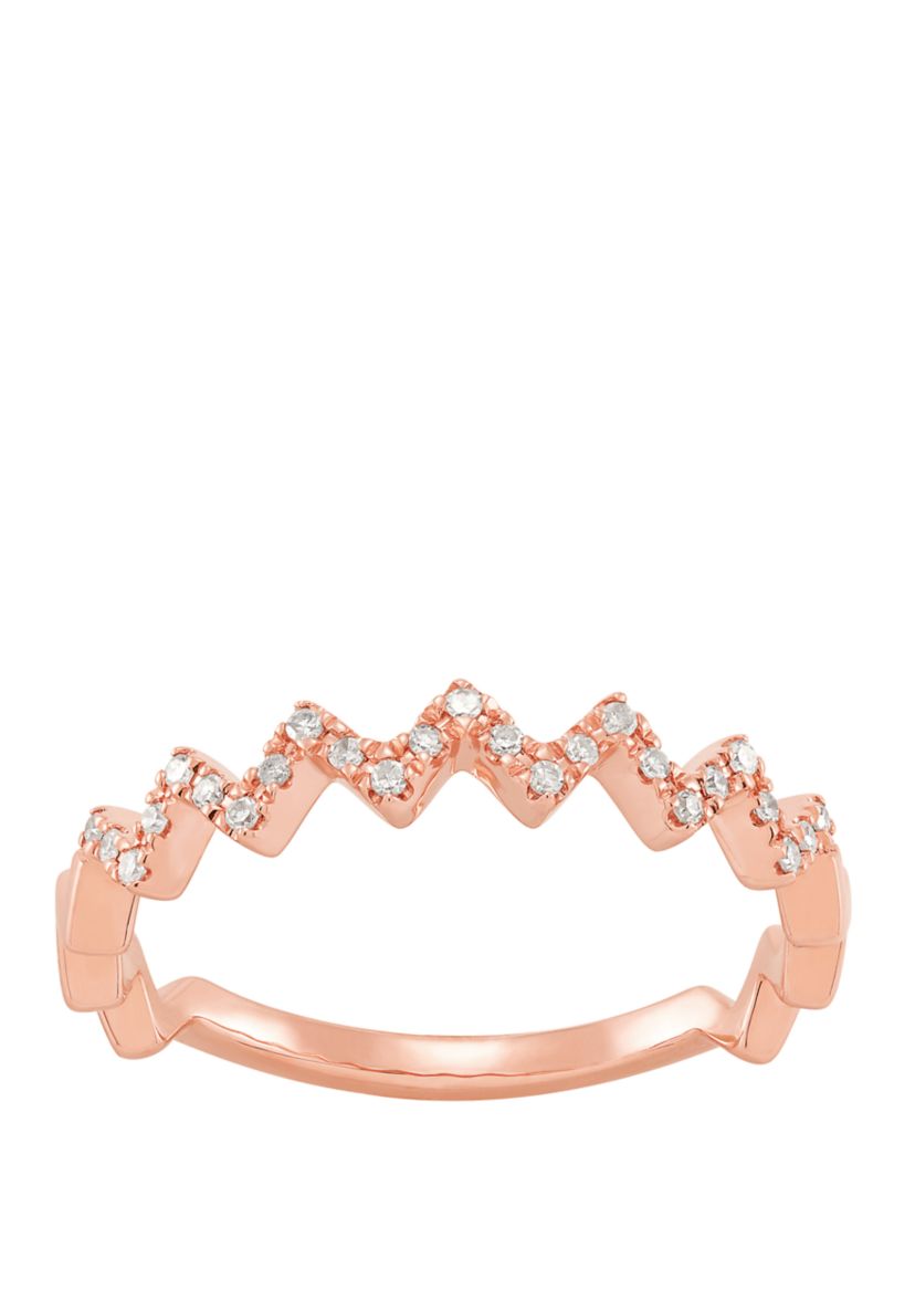 1/10 ct. t.w. Diamond Ring in 10K Rose Gold 