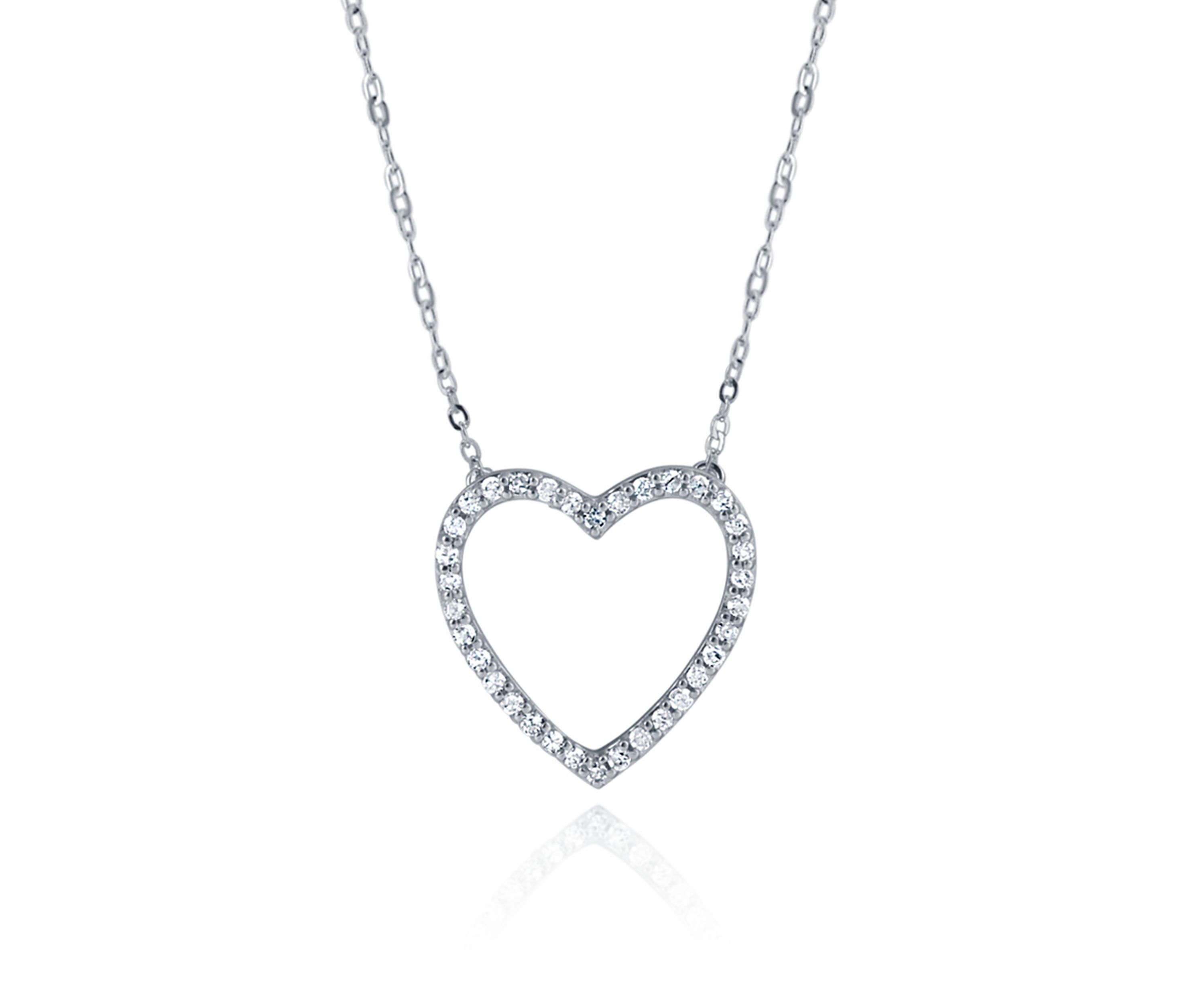 1/6 ct. t.w. Diamond Heart Necklace in 10K Gold