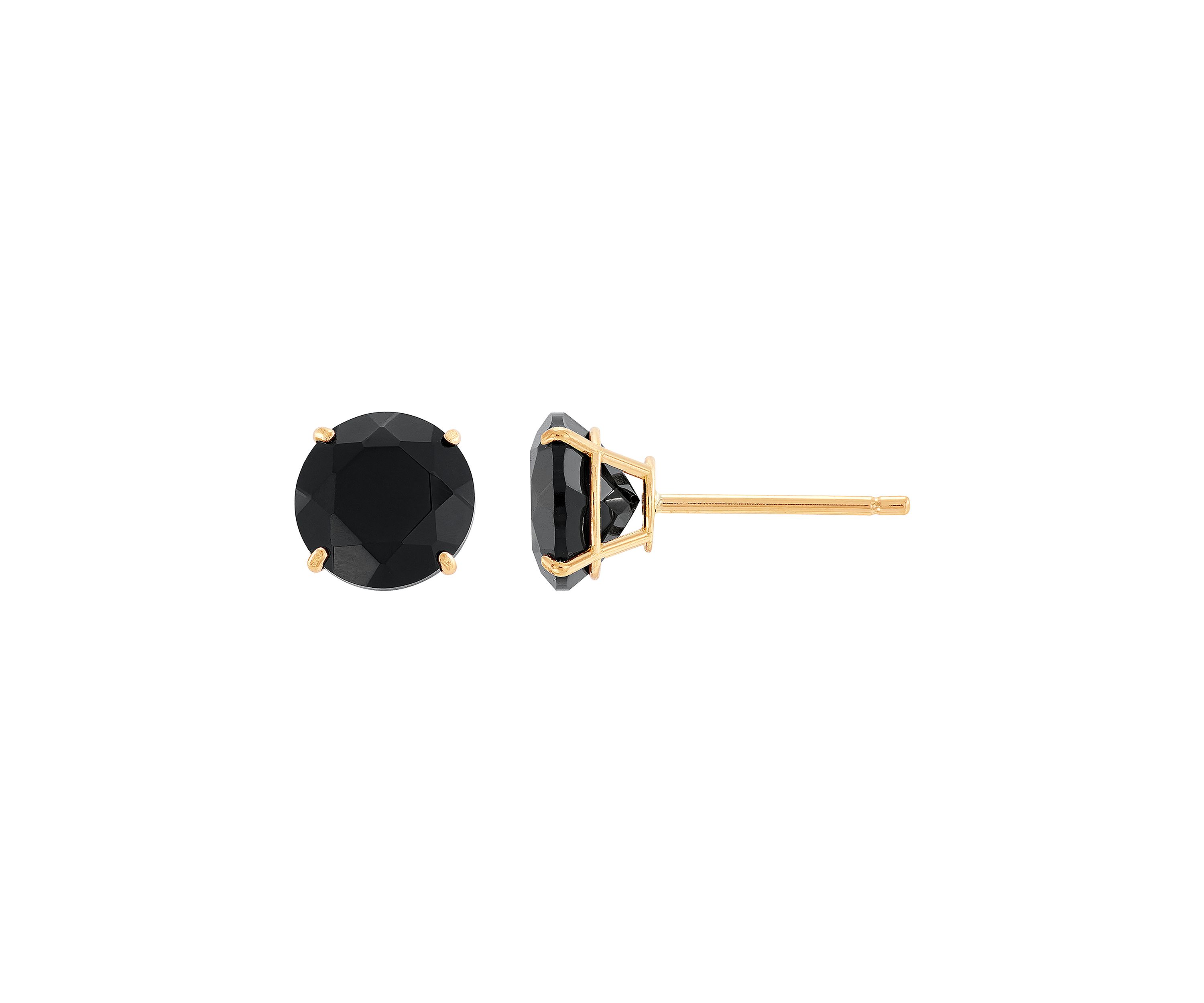 Onyx Stud Earrings in 10K Yellow Gold