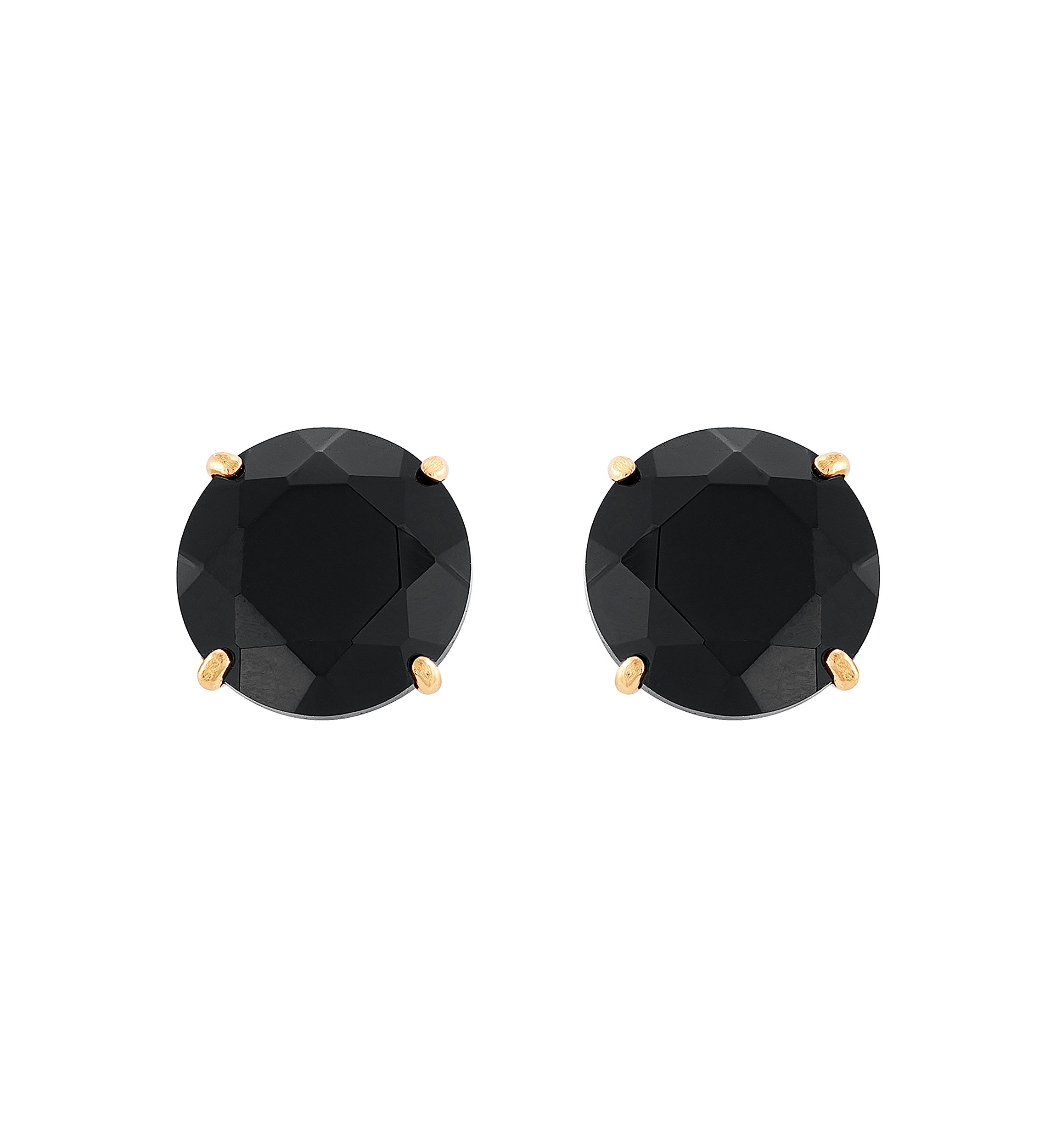 Onyx Stud Earrings in 10K Yellow Gold