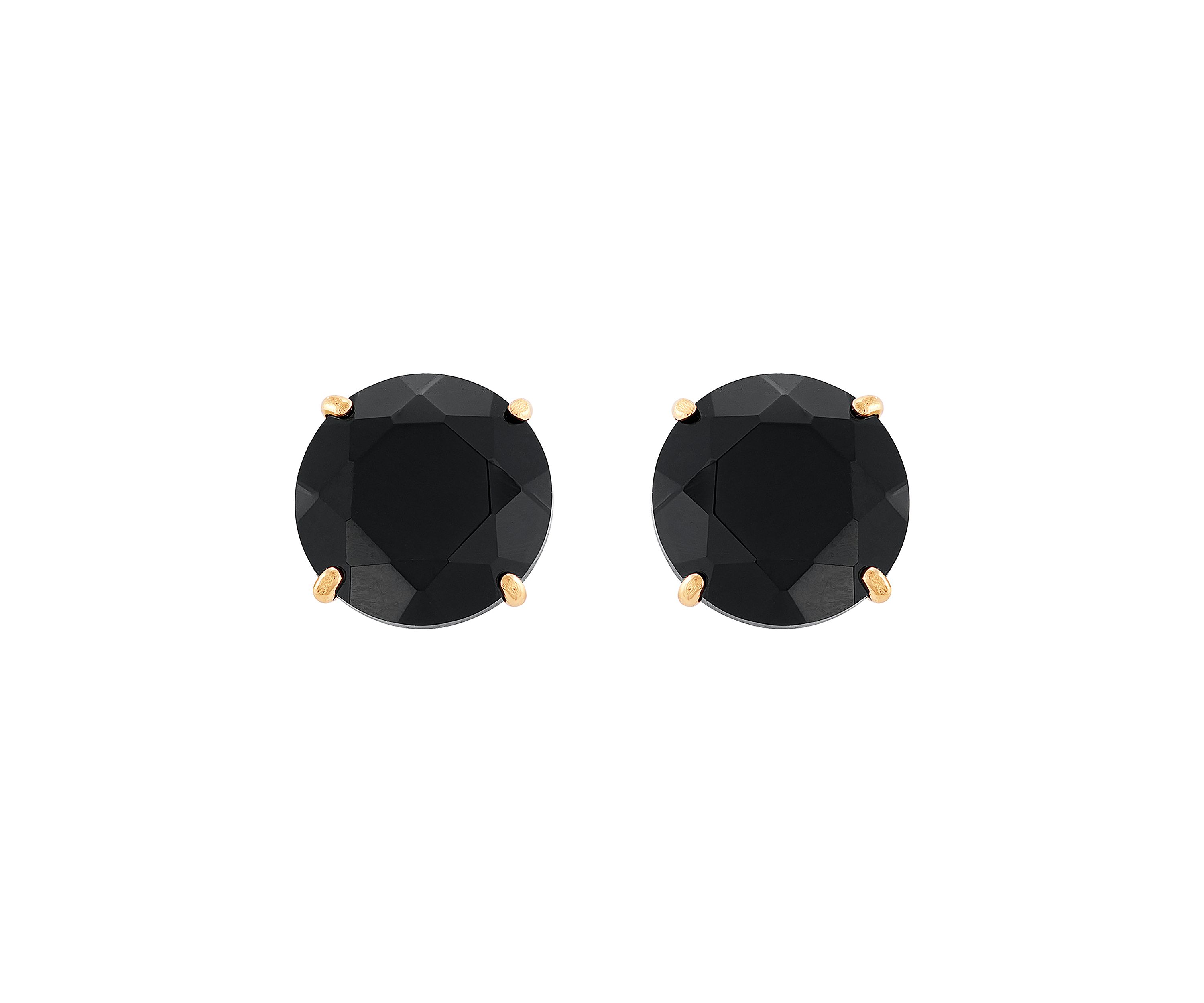Onyx Stud Earrings in 10K Yellow Gold