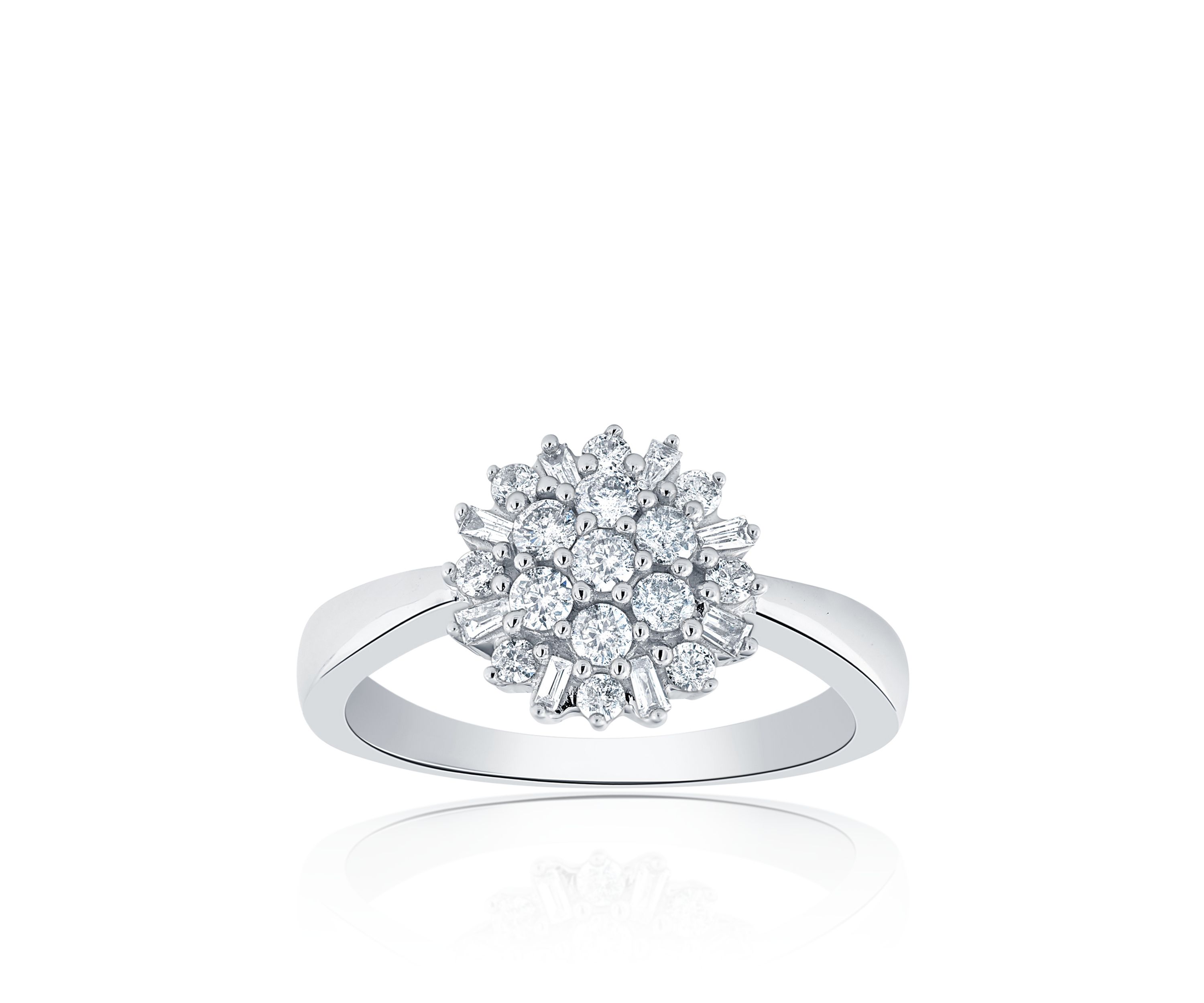 0.50 ct. t.w. Diamond Cluster Ring in 10K White Gold