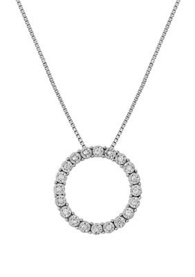 Belk & Co. 1/3 ct. t.w. Diamond Pendant Necklace in Sterling Silver | belk