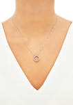 1/10 ct. t.w. Diamond Round Pendant Necklace in Sterling Silver 