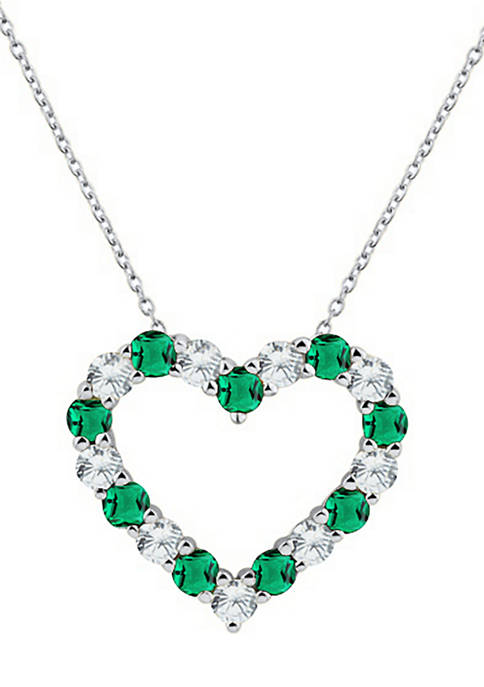 Belk & Co. Created Emerald and White Sapphire