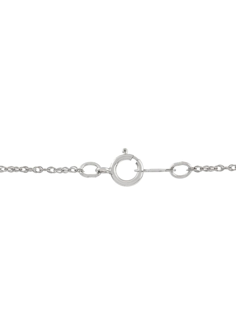1/10 ct. t.w. Lab Grown Diamond and Lab Grown Sapphire Heart Pendant Necklace with 18" Rope Chain in Sterling Silver