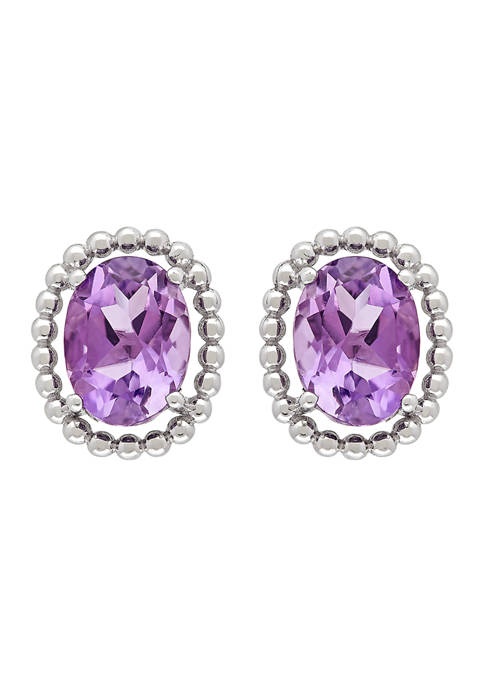 Belk & Co. Purple Amethyst Earrings in Sterling