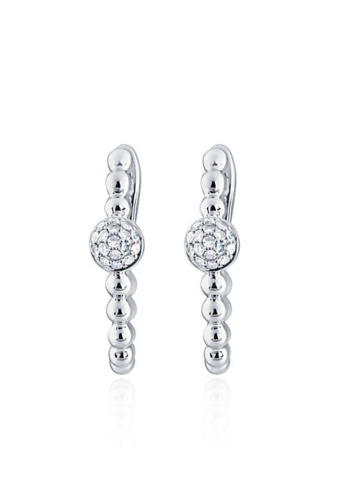 Belk & Co. Diamond Hoop Bead Earrings in