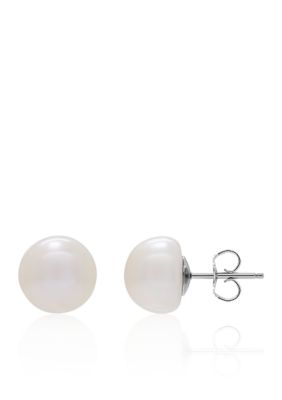Belk & Co Freshwater Pearl Earrings in Sterling Silver