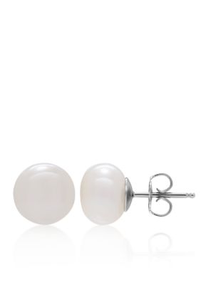 Belk & Co Freshwater Pearl Earrings in Sterling Silver