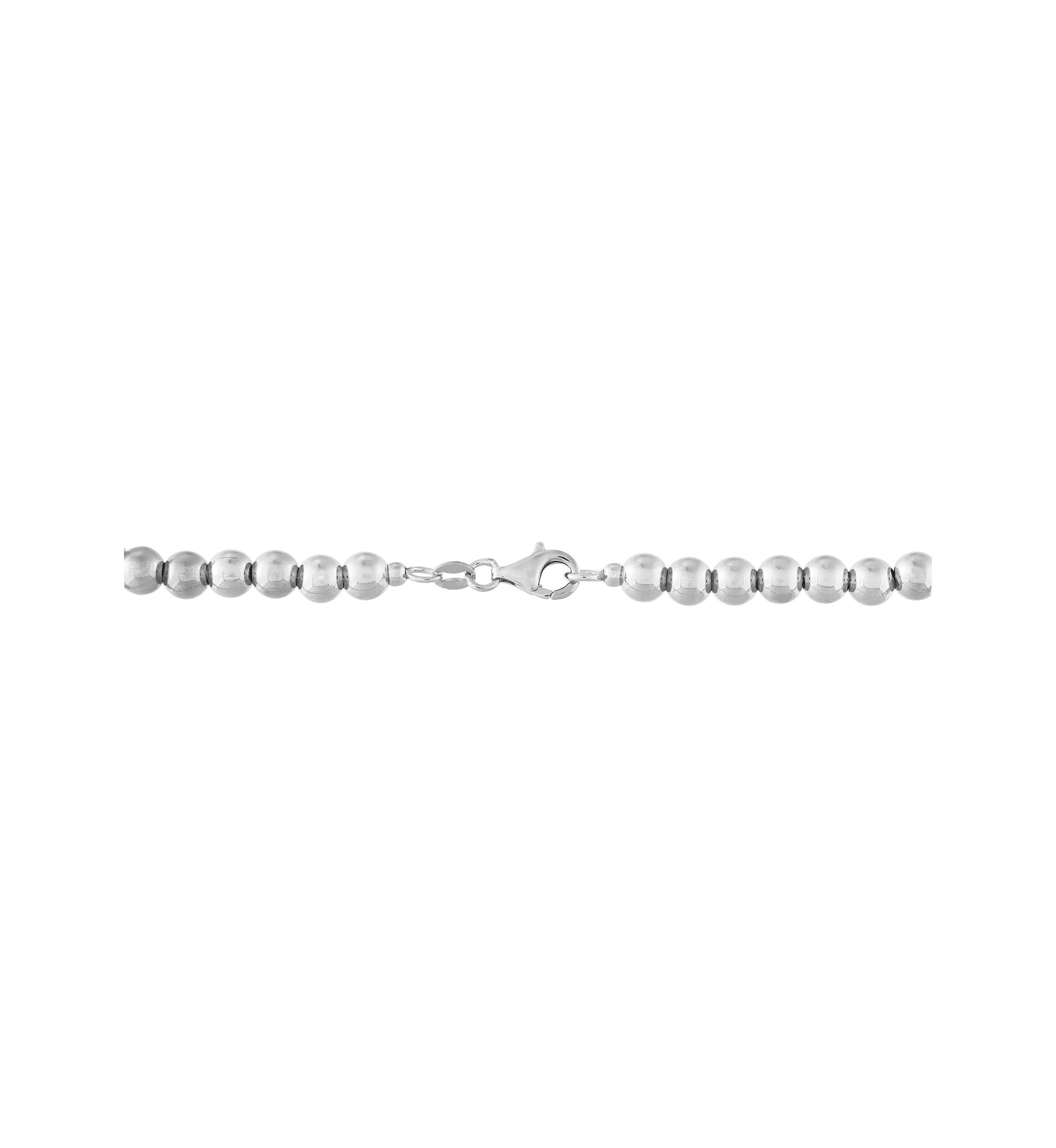 Sterling Silver Graduated Bead Necklace