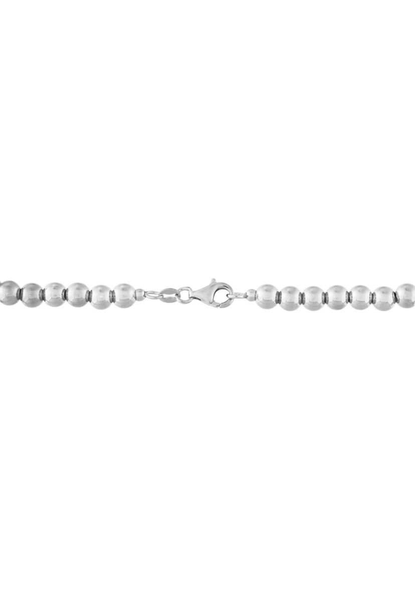 Sterling Silver Graduated Bead Necklace