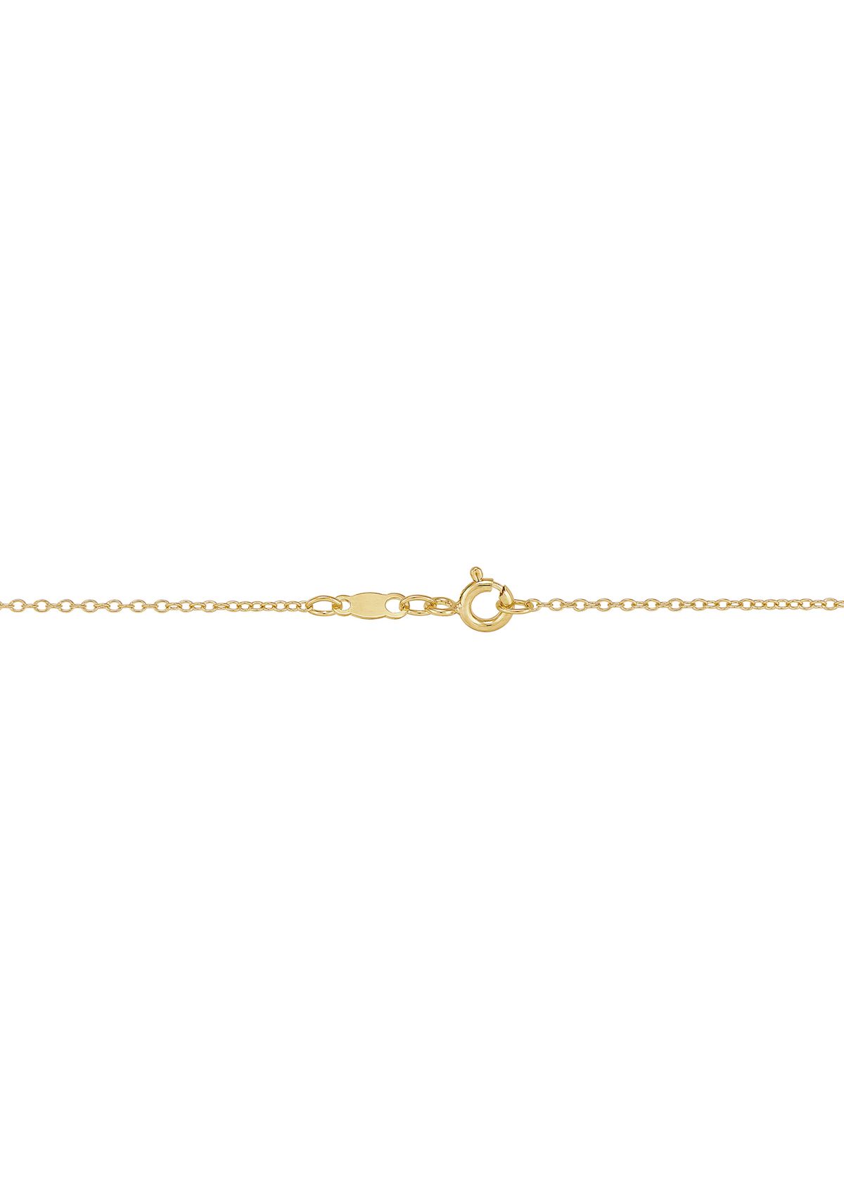 Onyx and Created White Sapphire Necklace in Sterling Silver with 18" Cable Chain
