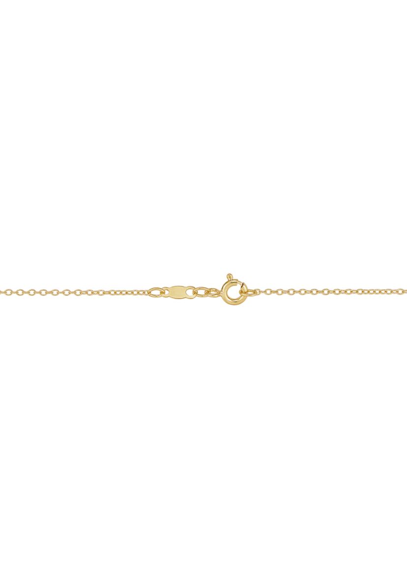 Onyx and Created White Sapphire Necklace in Sterling Silver with 18" Cable Chain