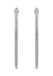 1/5 ct. t.w. Diamond Hoop Earrings in Sterling Silver
