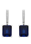 6 ct. t.w. Sapphire and 1/10 ct. t.w. Diamond Drop Earrings