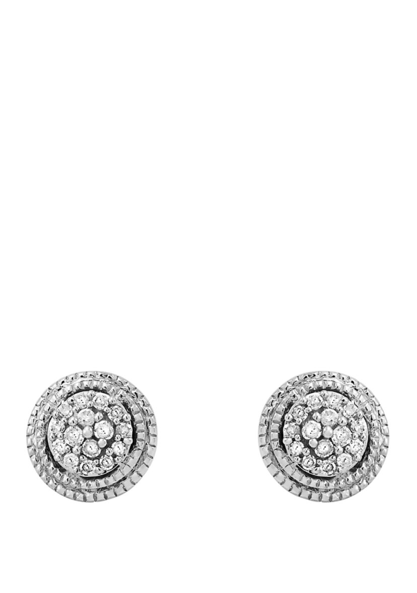 1/10 ct. t.w. Diamond Earrings in Sterling Silver 