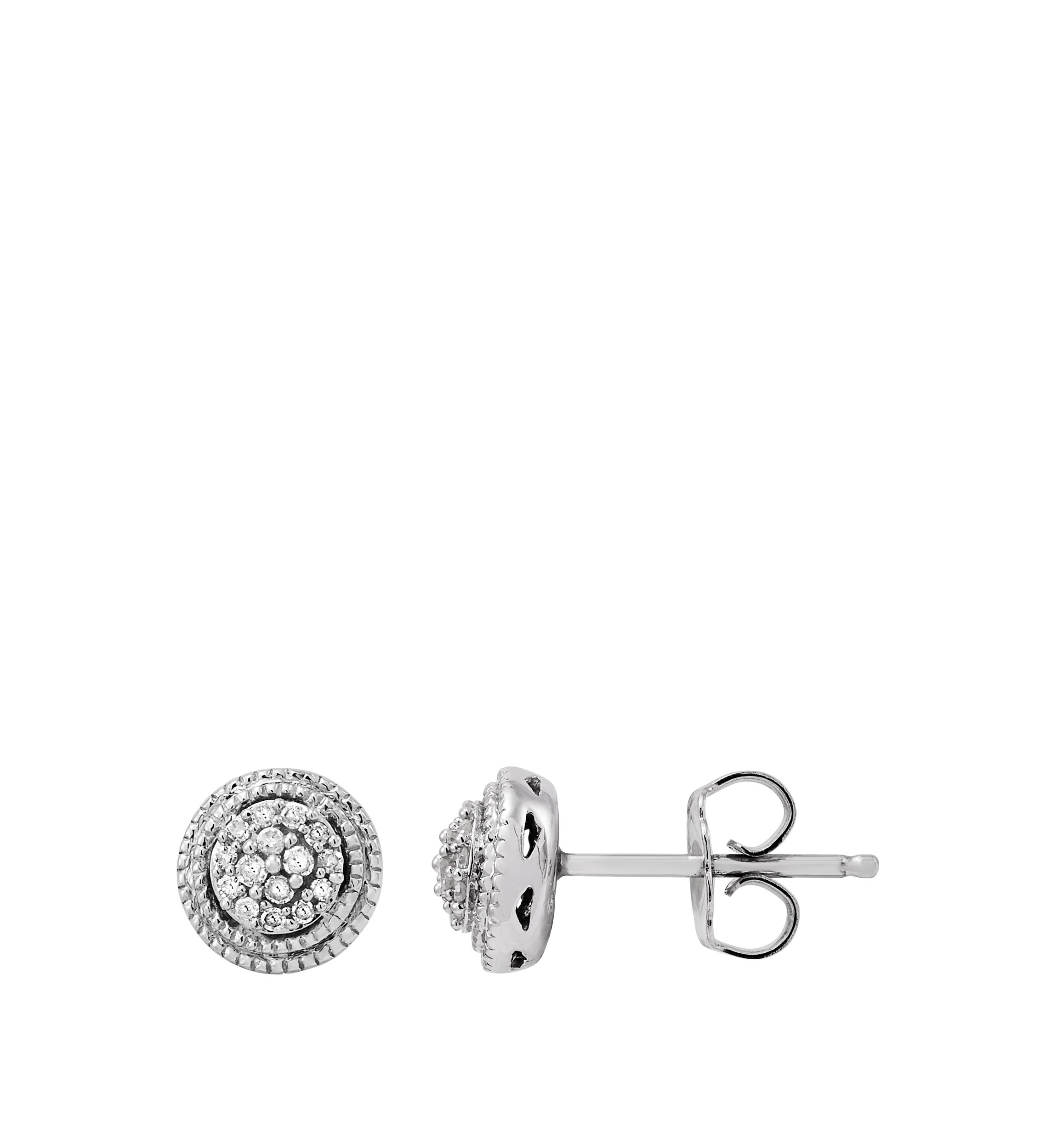 1/10 ct. t.w. Diamond Earrings in Sterling Silver 