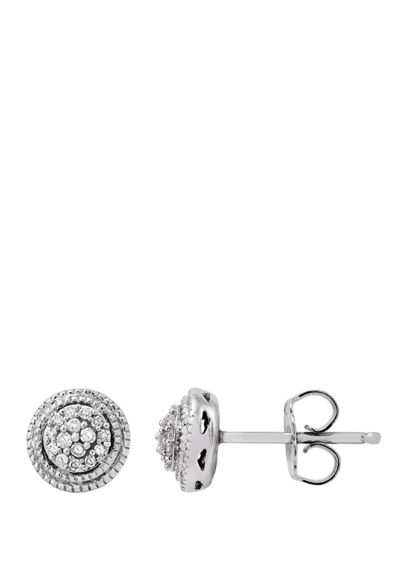 1/10 ct. t.w. Diamond Earrings in Sterling Silver 