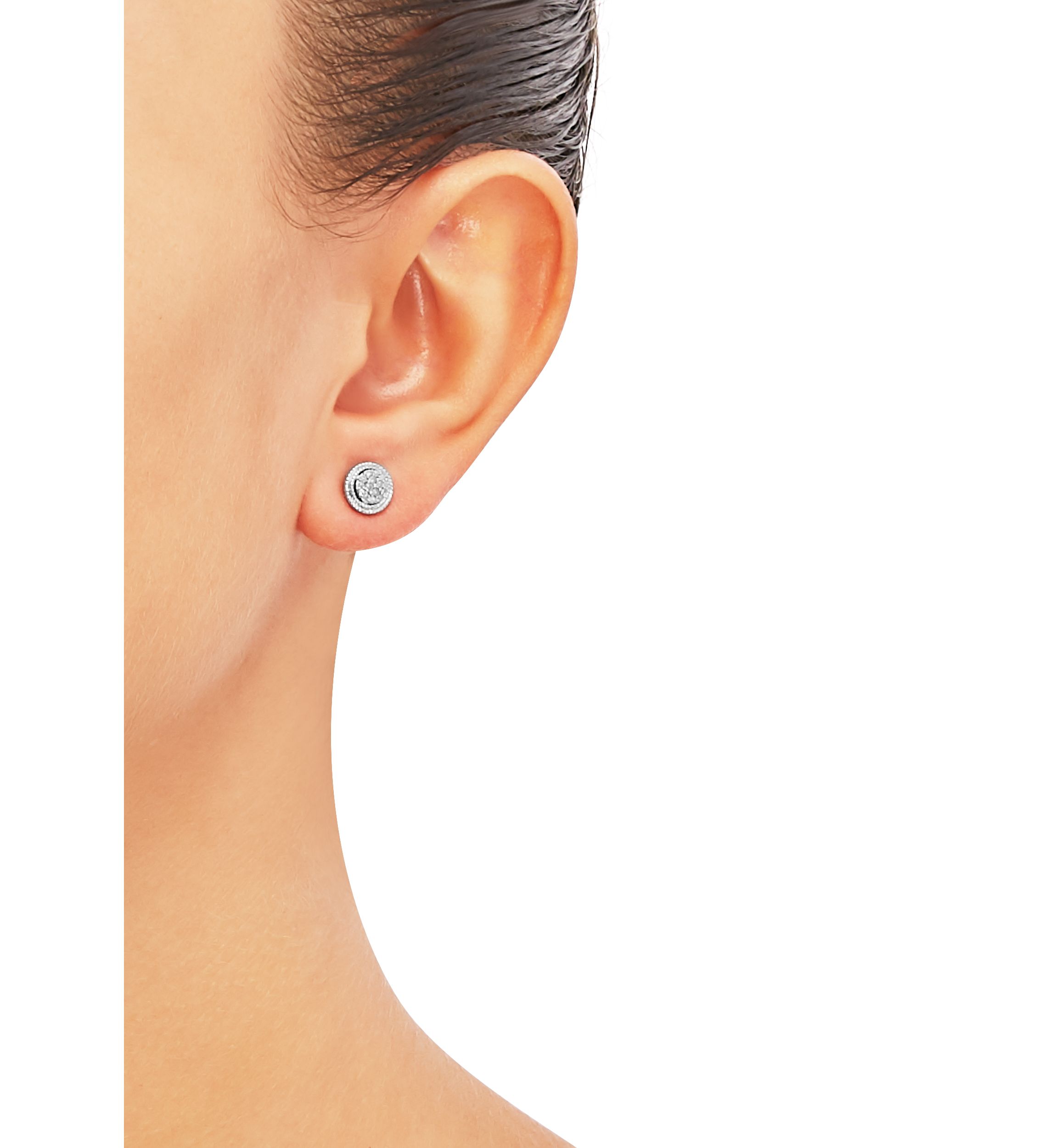 1/10 ct. t.w. Diamond Earrings in Sterling Silver 