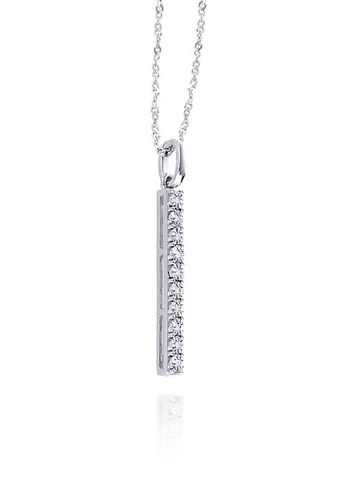 0.03 ct. t.w. Diamond Stick Pendant in Sterling Silver