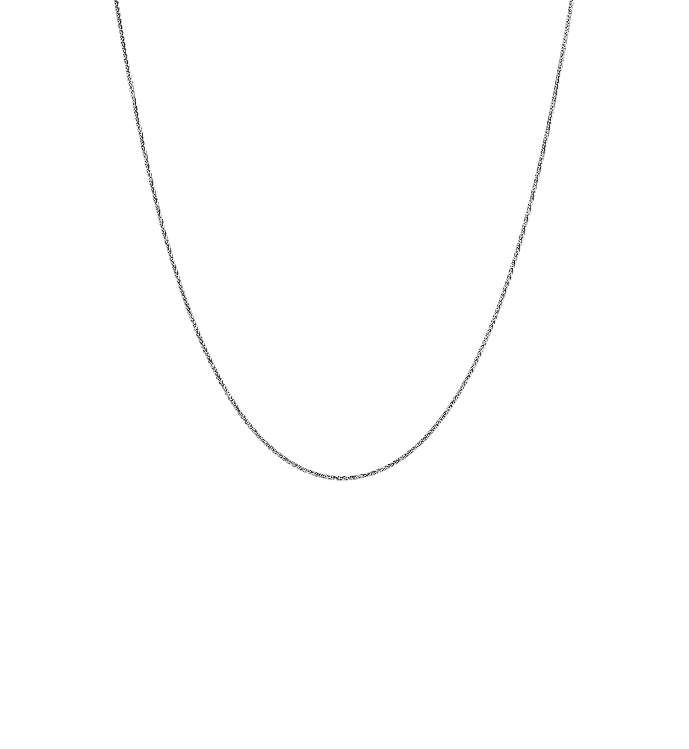 Round Chain Necklace in 14K White Gold 