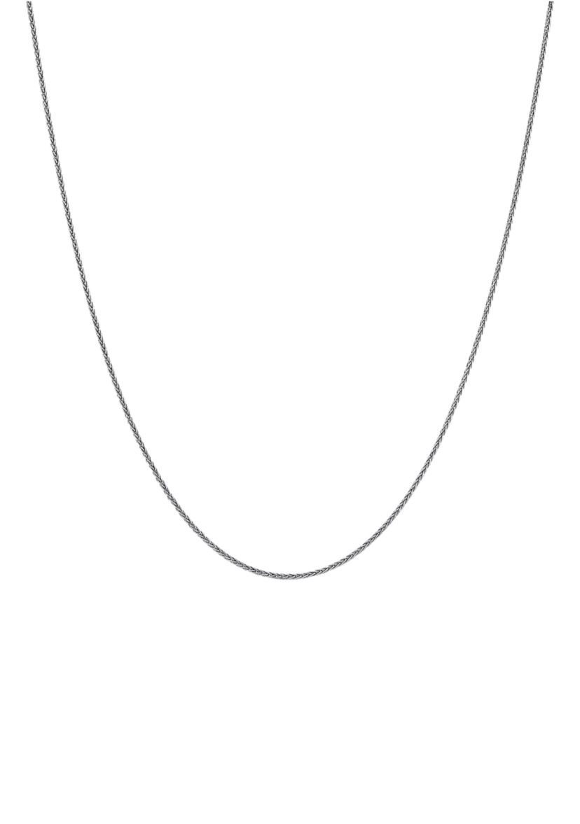 0.8 Millimeter Round Wheat Chain in 14K White Gold
