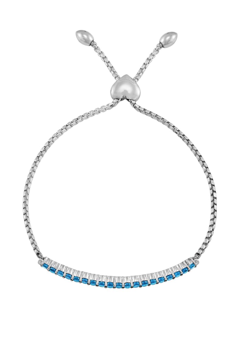 1.52 ct. t.w. Swiss Blue Topaz Bracelet in Sterling Silver 