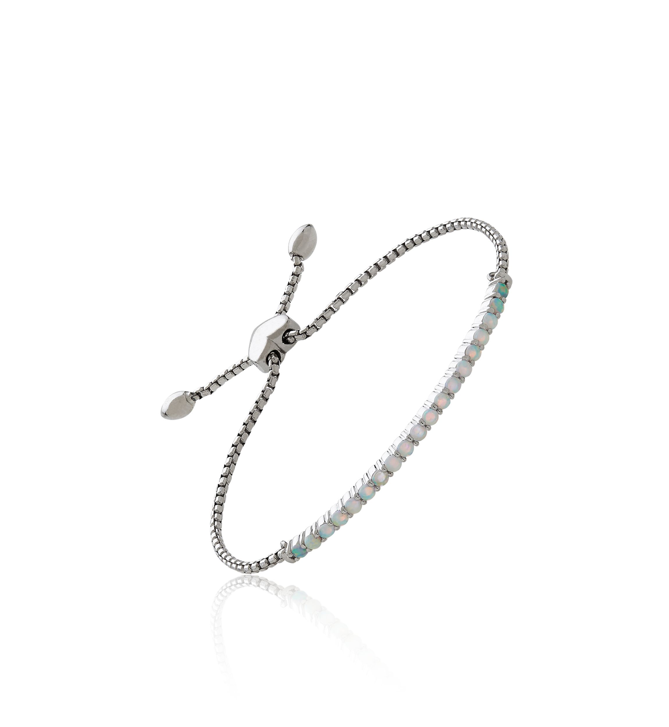 Created Opal Bracelet in Sterling Silver