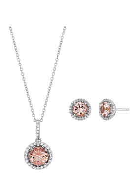 Schöner-SD Set Necklace Earrings Jewellery Set with Pearls 925 Silver Rhodium