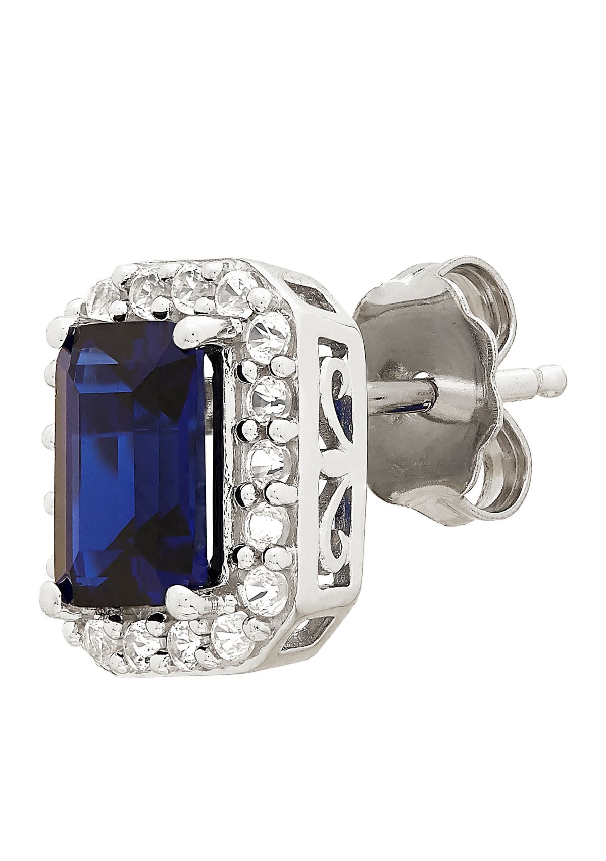 6.30 ct. t.w. Created Sapphire And Created White Sapphire Necklace Set in Sterling Silver 